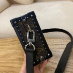 Clutch Box Monogram Coated Canvas Leather