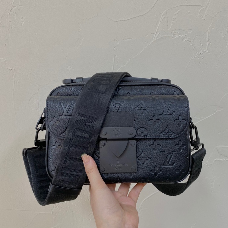 S Lock Messenger Taurillon Monogram Bag