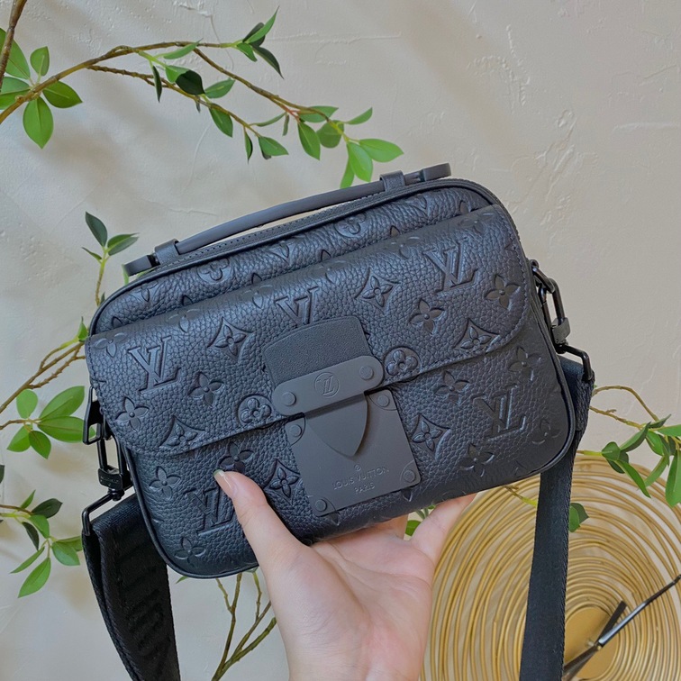 S Lock Messenger Taurillon Monogram Bag