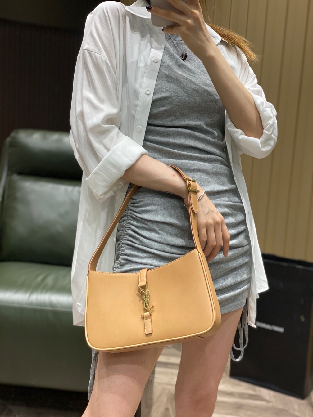 Le 5 A 7 Patent Leather Bag