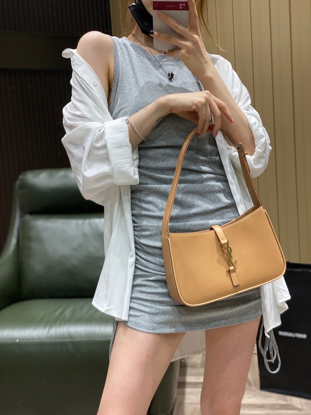 Le 5 A 7 Patent Leather Bag