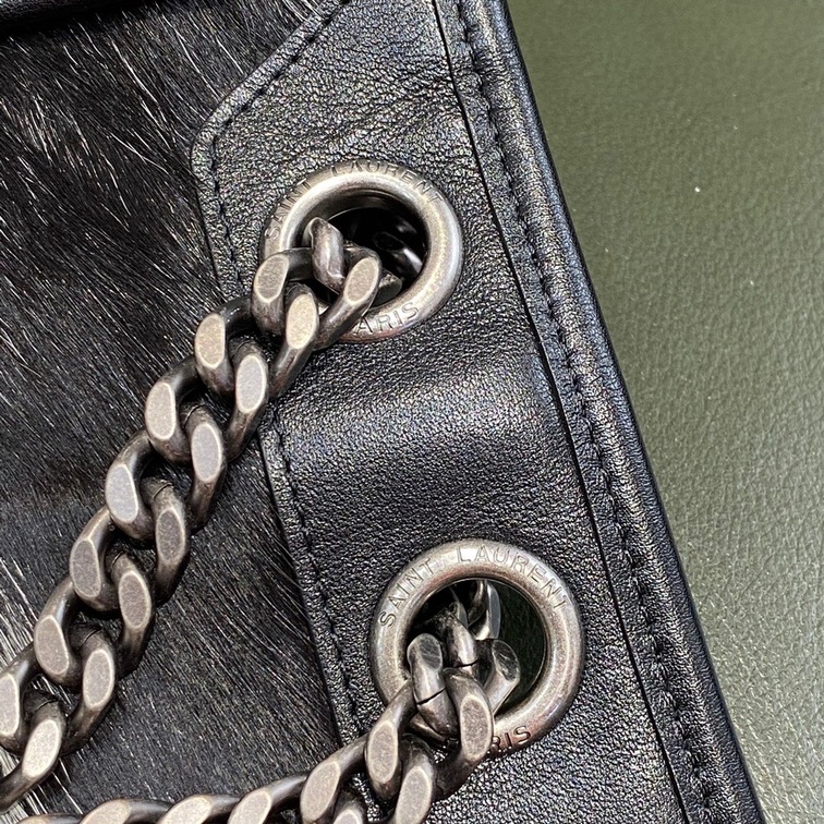 Niki Bag In Black And White Pony Hair