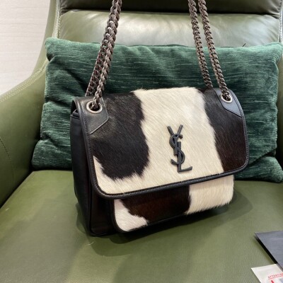 Niki Bag In Black And White Pony Hair