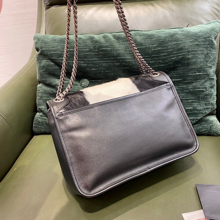 Niki Bag In Black And White Pony Hair