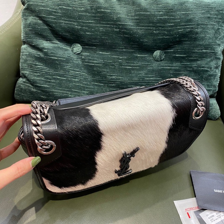 Niki Bag In Black And White Pony Hair