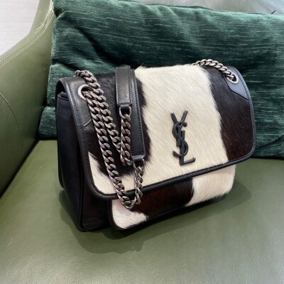 Niki Bag In Black And White Pony Hair