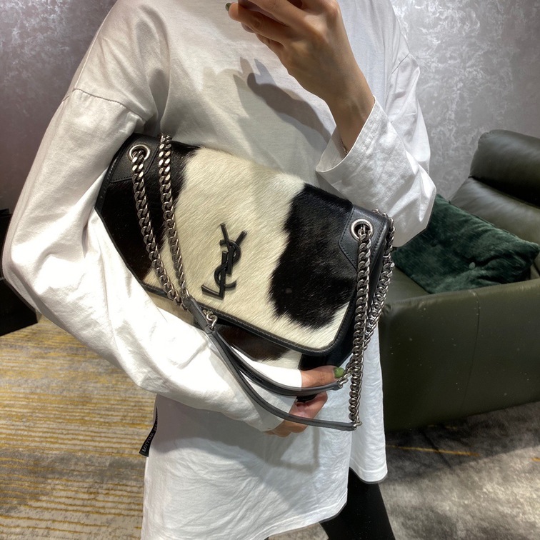 Niki Bag In Black And White Pony Hair