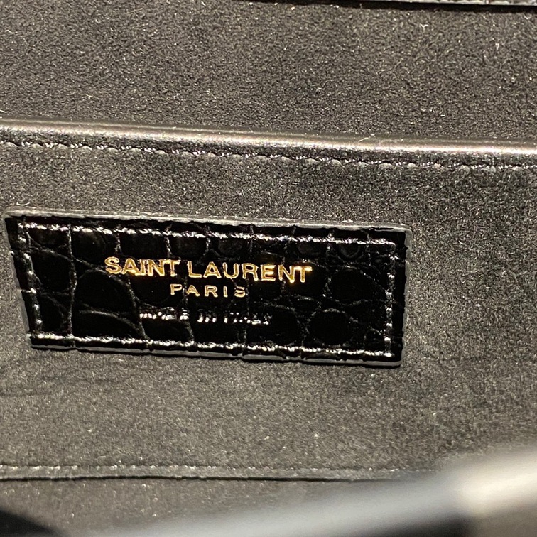 Sunset Medium In Crocodile Embossed Shiny Leather
