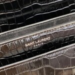 Sunset Medium In Crocodile Embossed Shiny Leather