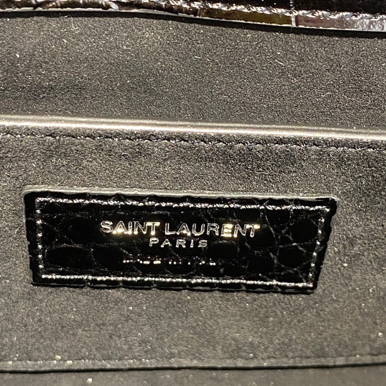 Sunset Medium In Crocodile Embossed Shiny Leather