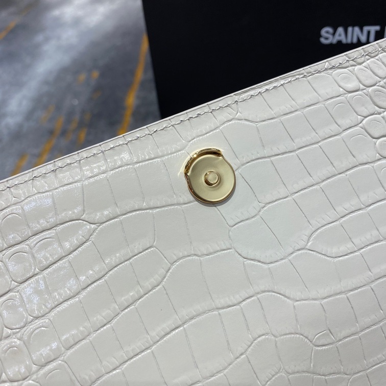 Sunset Medium In Crocodile Embossed Shiny Leather