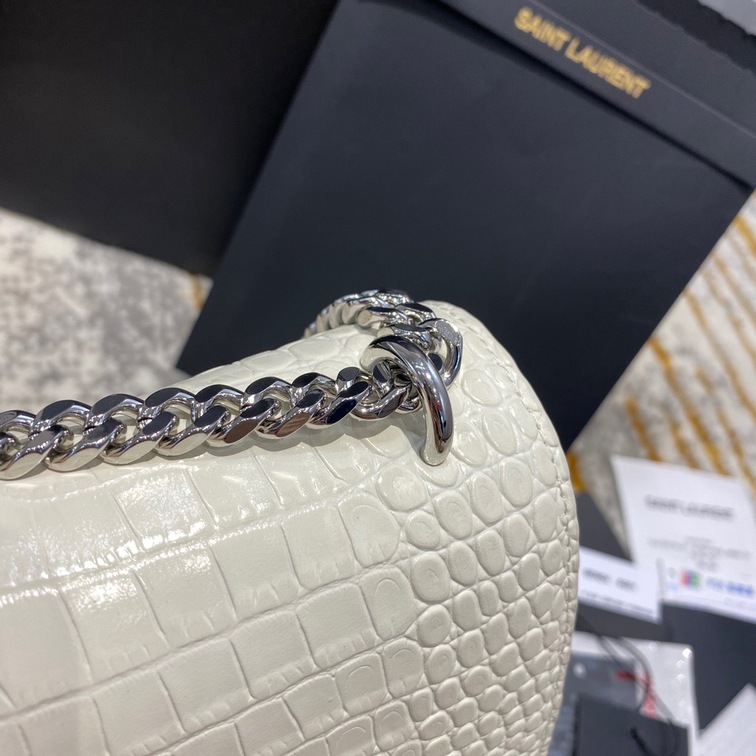 Sunset Medium In Crocodile Embossed Shiny Leather