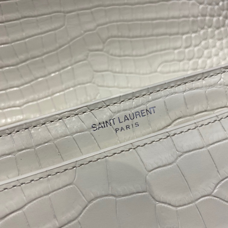 Sunset Medium In Crocodile Embossed Shiny Leather