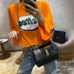 Sunset Medium In Crocodile Embossed Shiny Leather